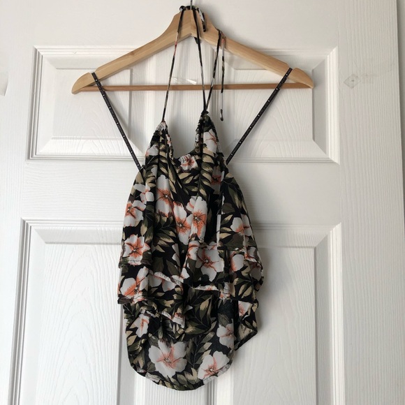 Volcom True to This Hawaiian Floral Halter Top - Picture 3 of 10